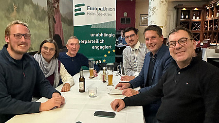 5. Stammtisch der Europa-Union Halle-Saalekreis e.V. im Wildschütz Foto: Vogt